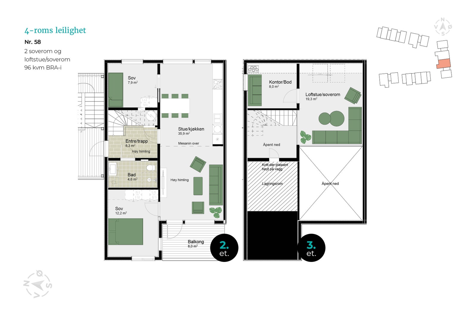 Planløsning for leiligheten Galleribilde