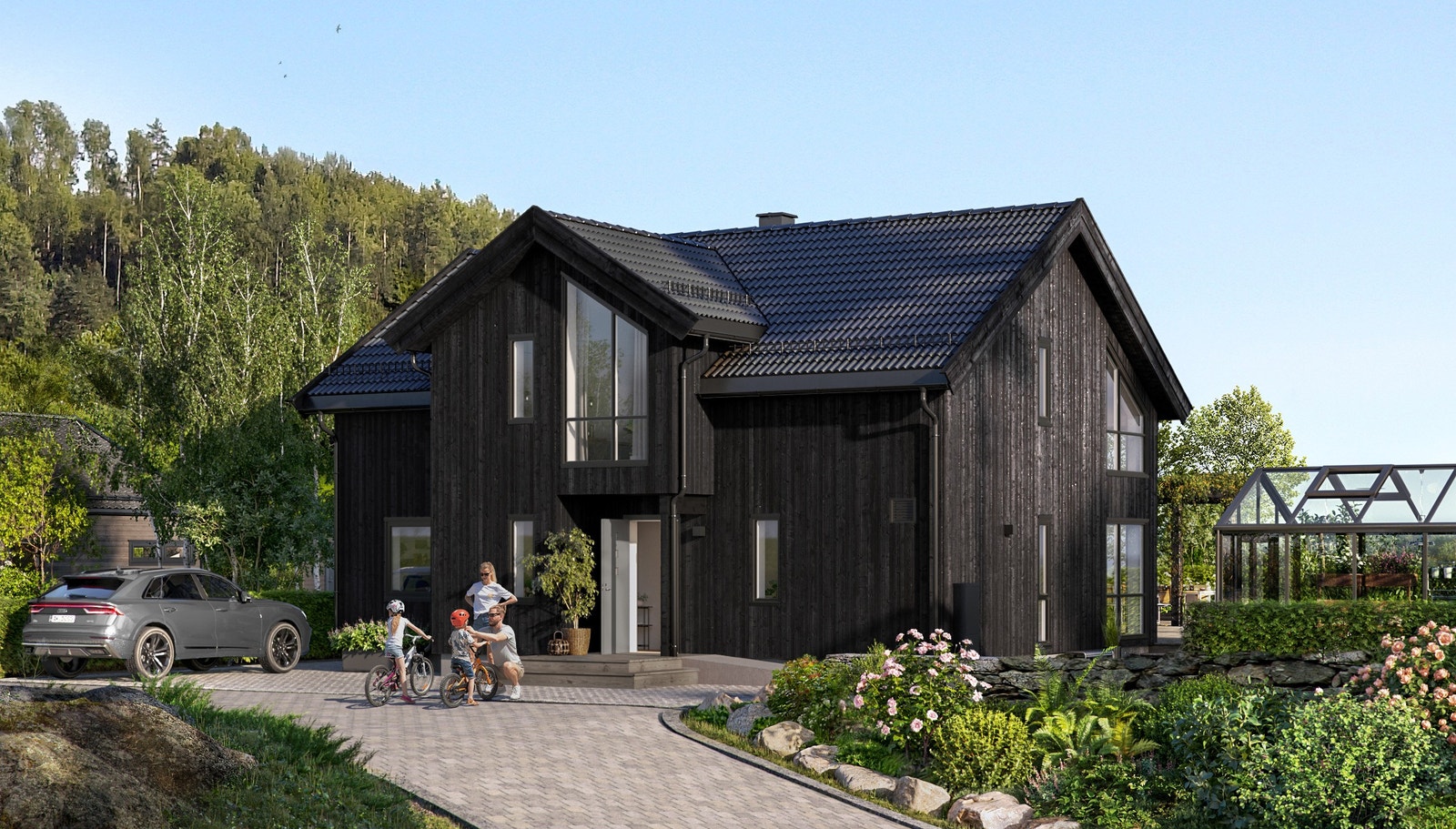 Praktisk overbygd inngangsparti Galleribilde