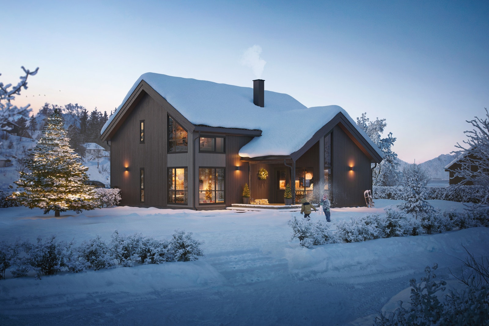 Prato er et moderne vinkelhus Galleribilde