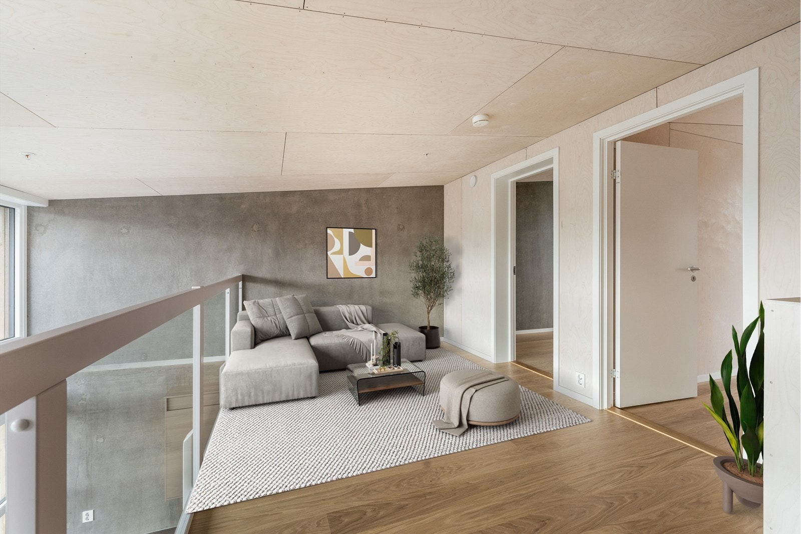 002_Flott mesanin med stue og 2 soverom med særdeles god takhøyde .jpg Galleribilde