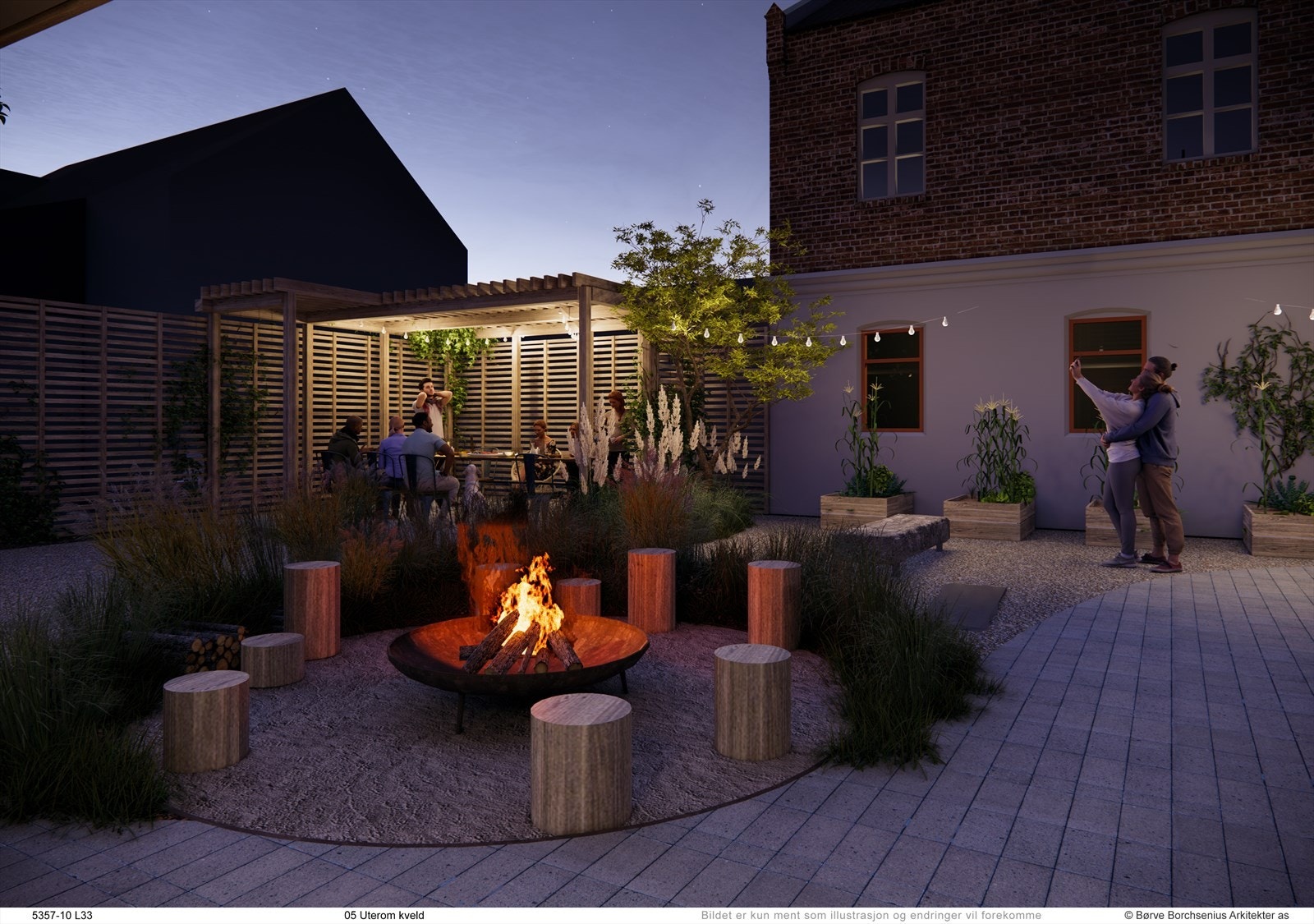 L33 får flotte, felles uterom hvor beboerne kan skape et felles miljø Galleribilde