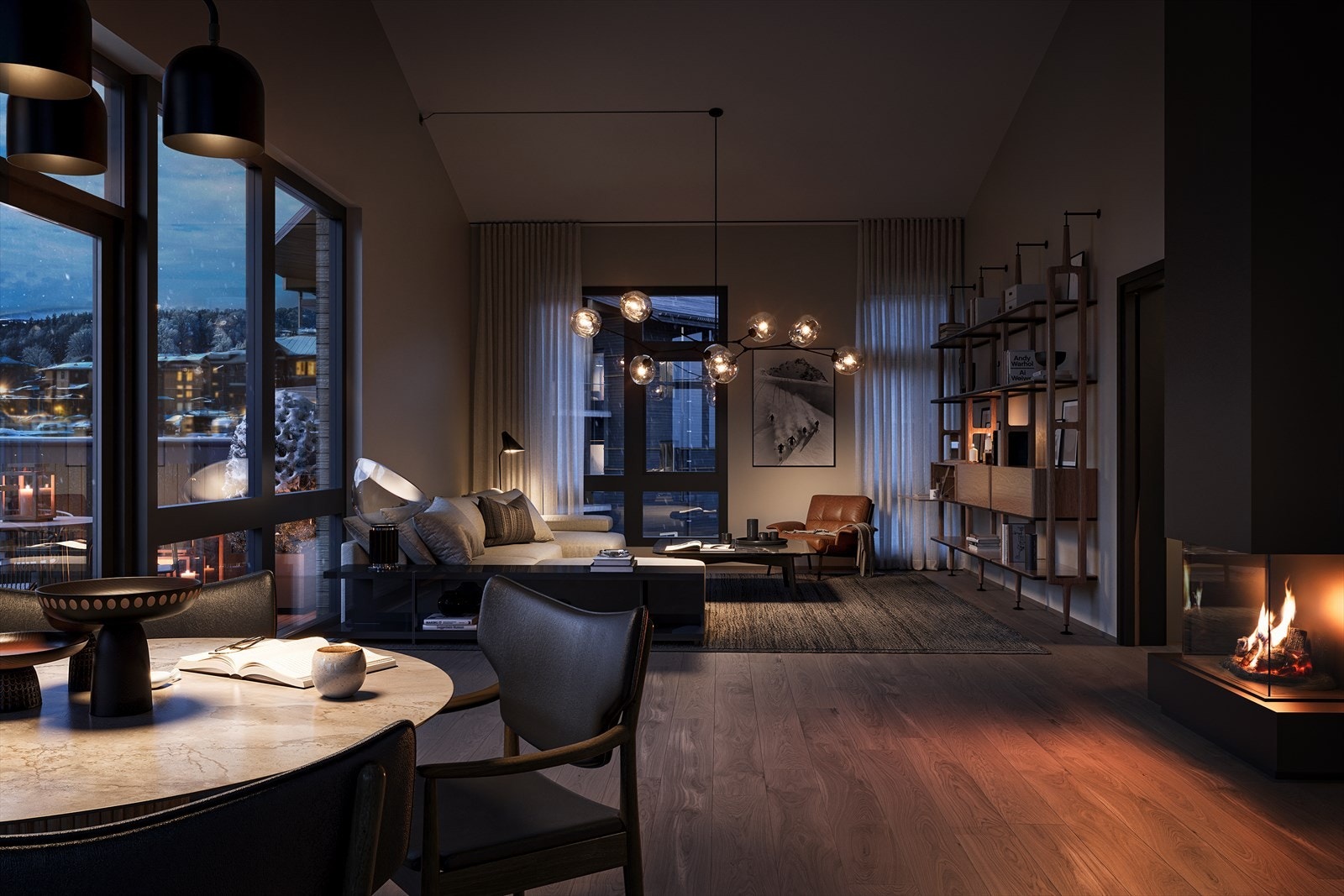 Leilighetene har god standard, utvalgte leiligheter med gasspeis Galleribilde