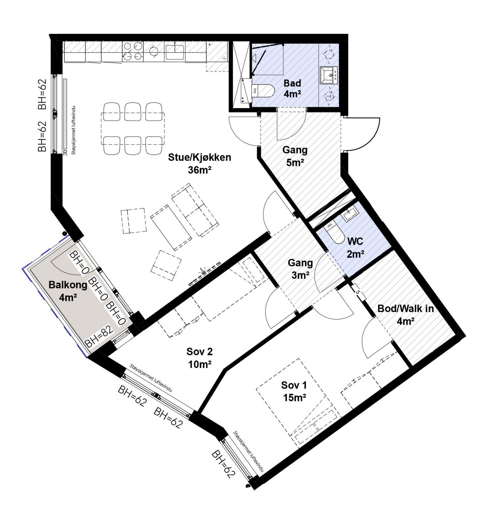 Plantegning for leilighet 4021 Galleribilde
