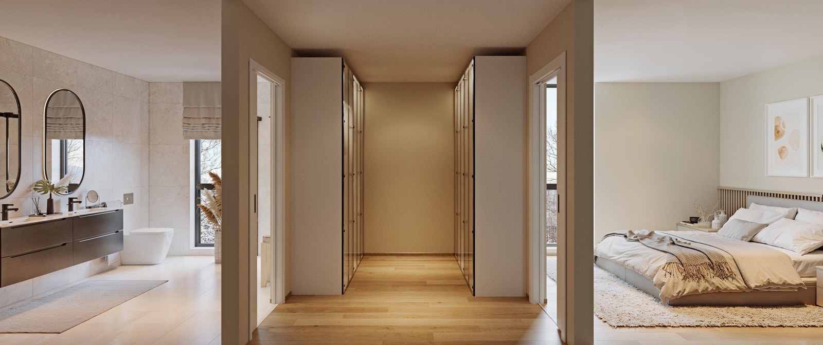 Hovedsoverom med egen walk-in og eget bad Galleribilde
