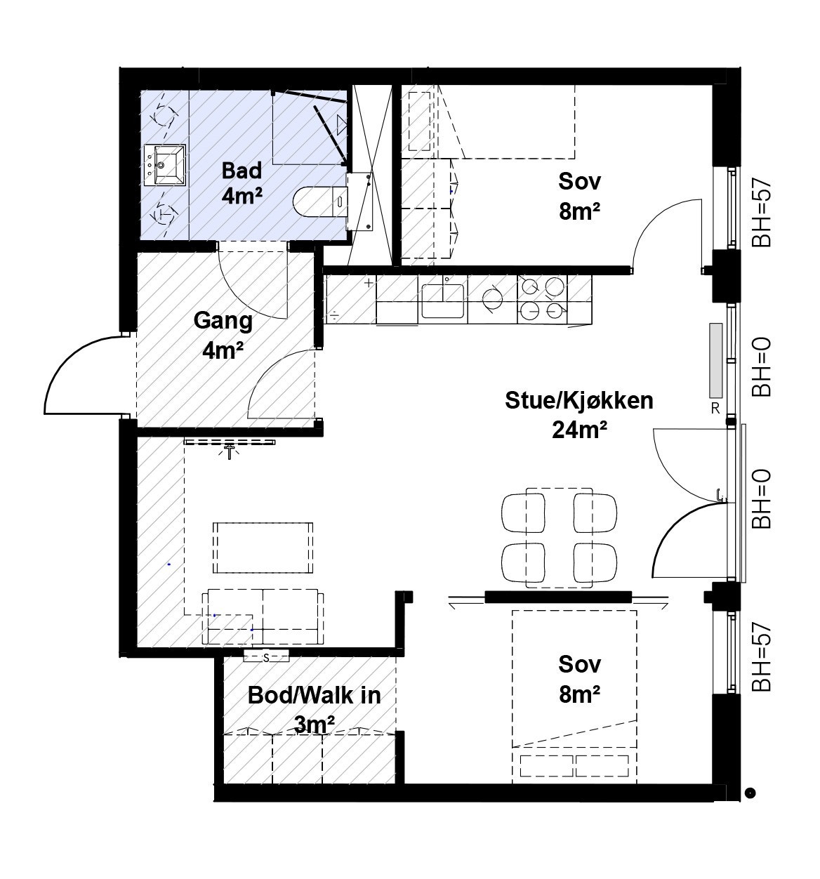 Plantegning for leilighet 7002 Galleribilde