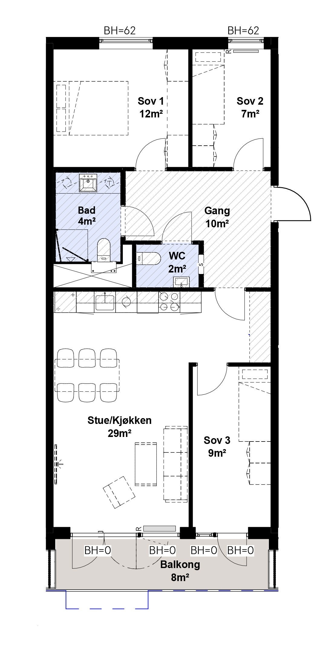 Plantegning for leilighet 5026 Galleribilde