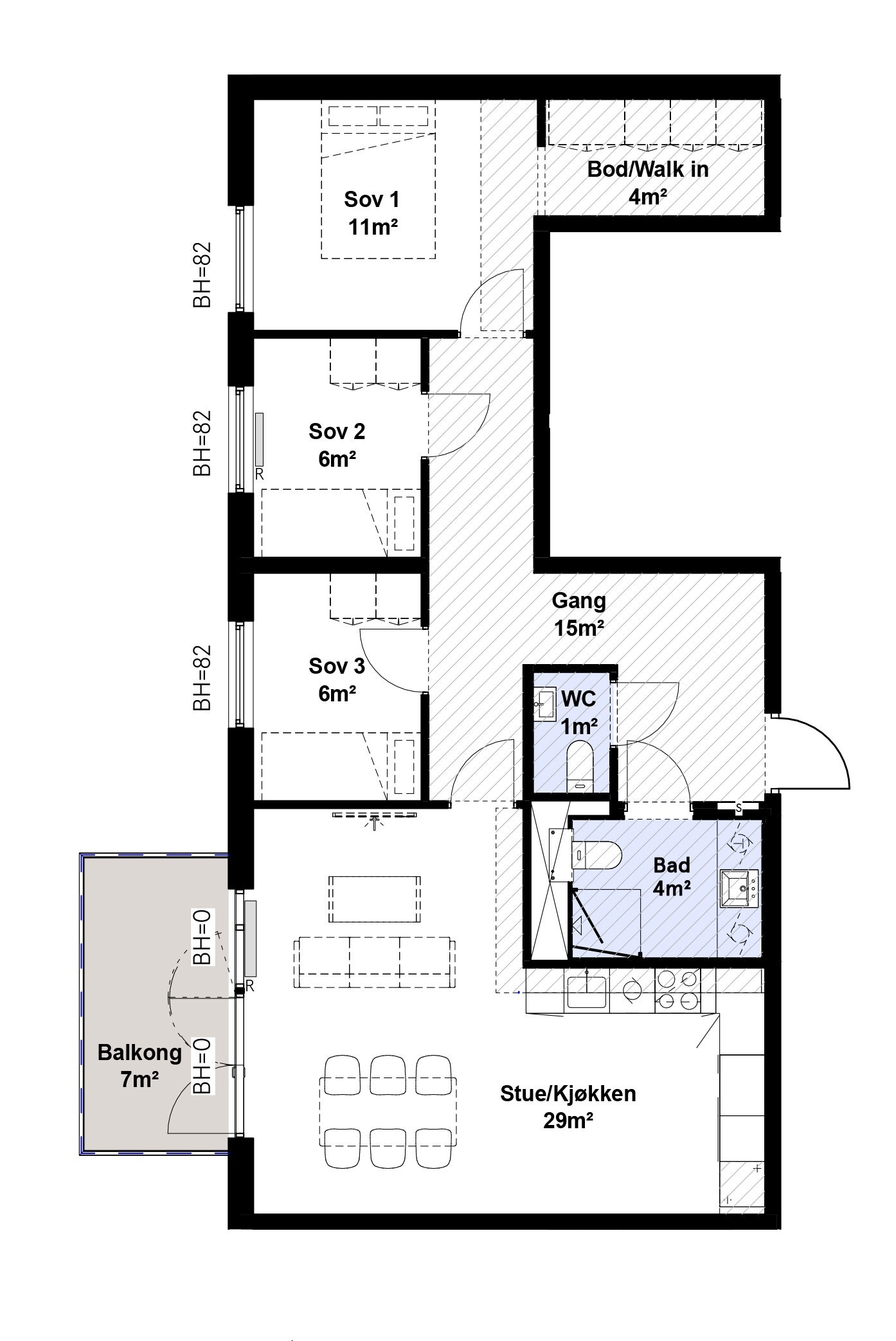 Elektrotegning for leilighet 2013 Galleribilde