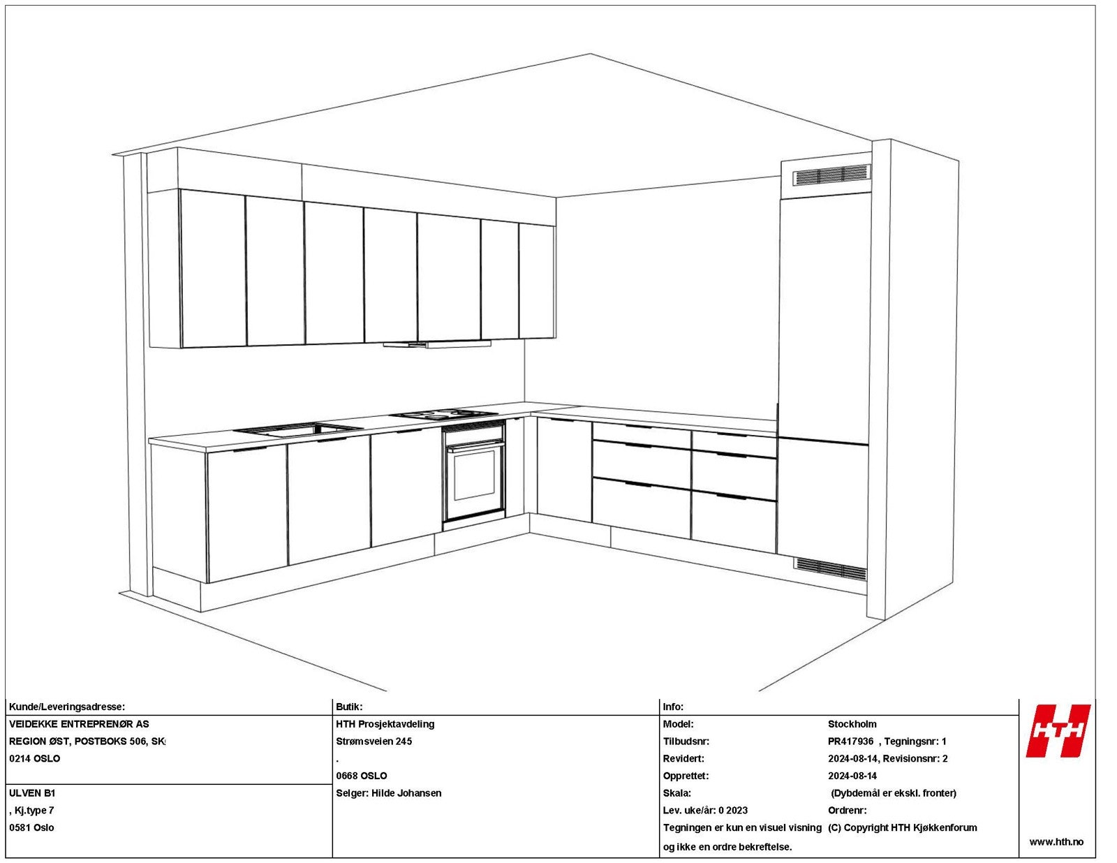 Kjøkkentegning leilighet 2013 side 1 Galleribilde