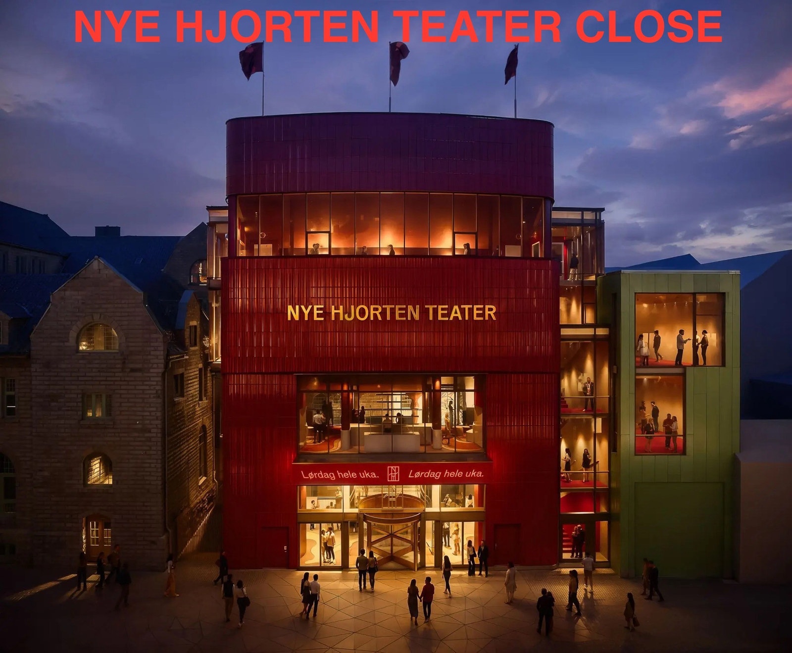 Nye hjorten teater rett ved Galleribilde