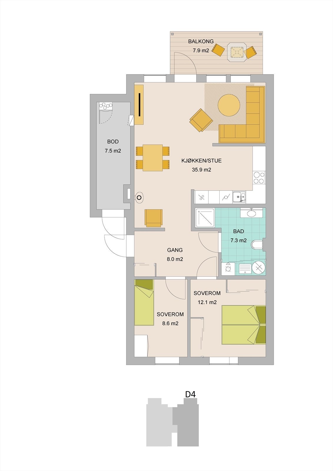 Leil. D4. Peis er tilvalg Galleribilde