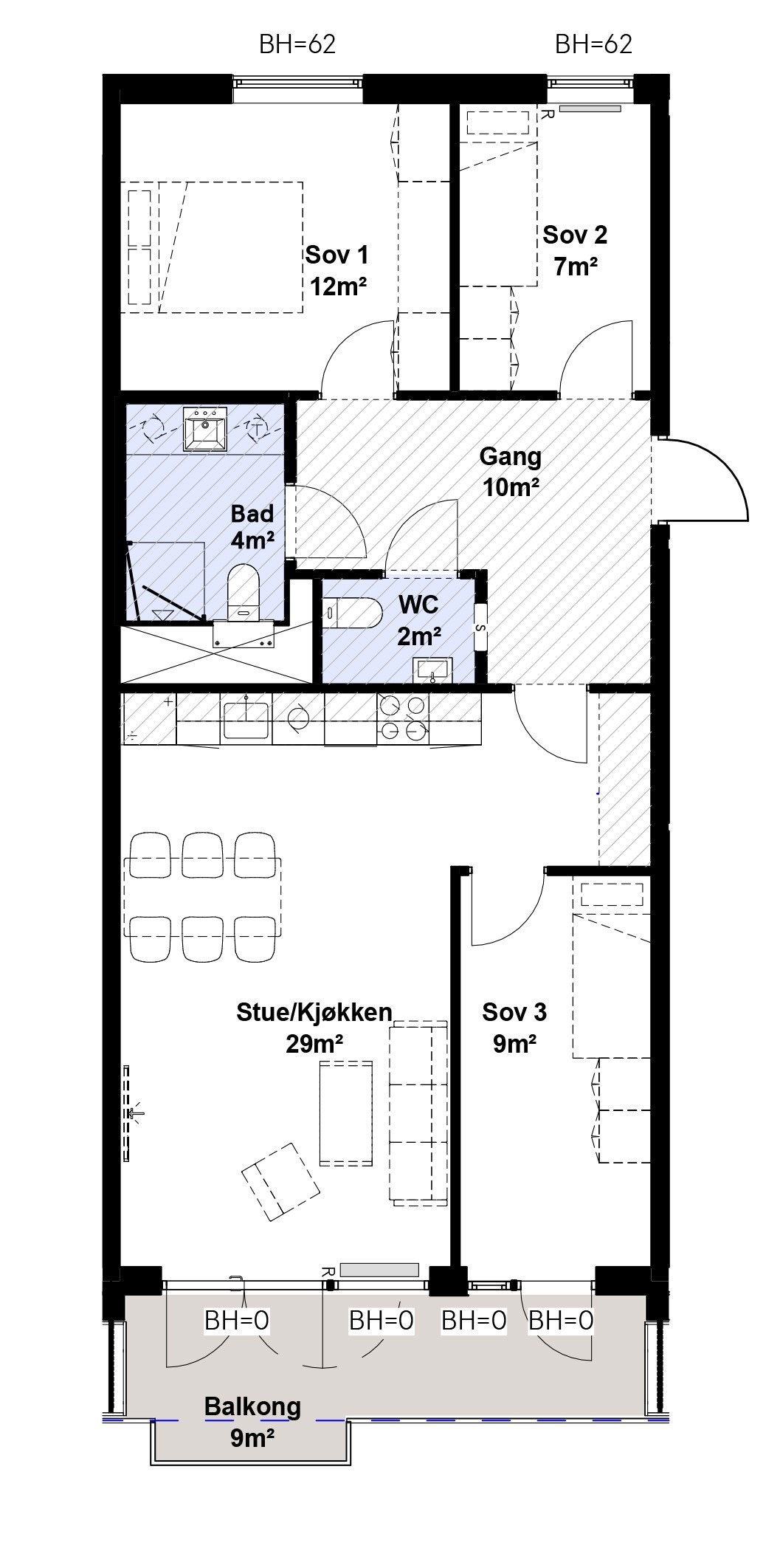 Plantegning for leilighet 6026 Galleribilde