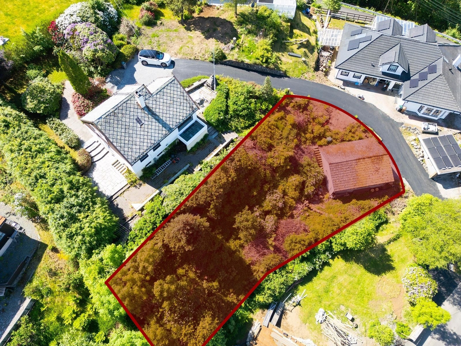 Ca. plassering på dronefoto Galleribilde