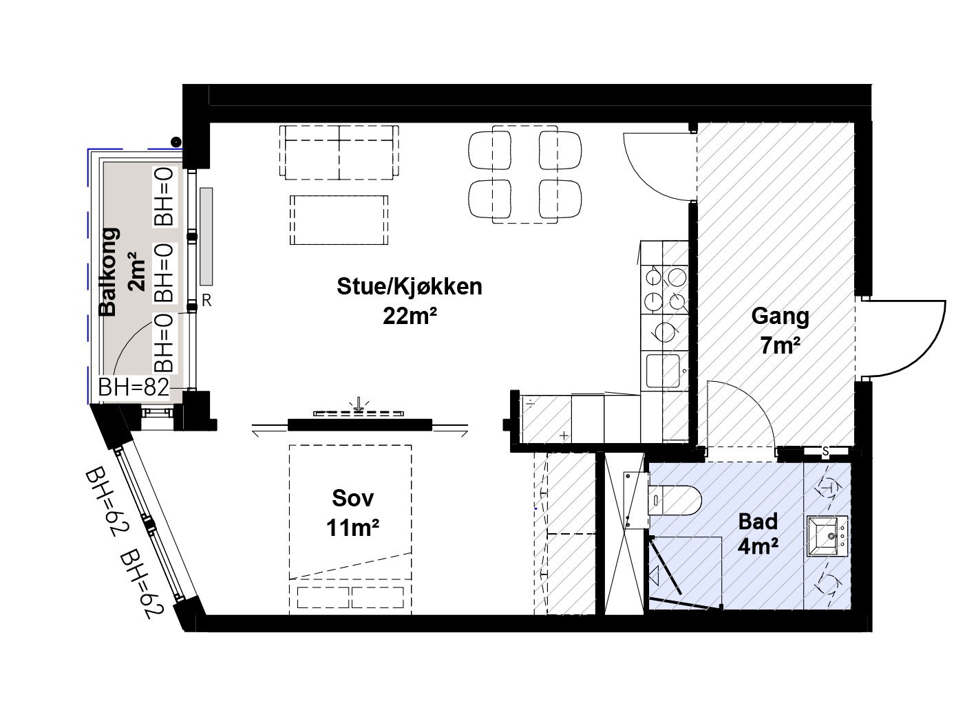 Plantegning for leilighet 6020 Galleribilde
