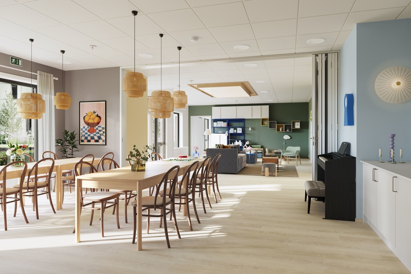 Ønsker du deg store fellesarealer som innbyr til å møte naboen din over en kopp kaffe eller lage en felles middag? Her finner du akkurat det! Galleribilde