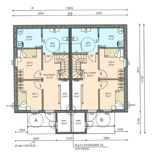 Plan 1. etasje