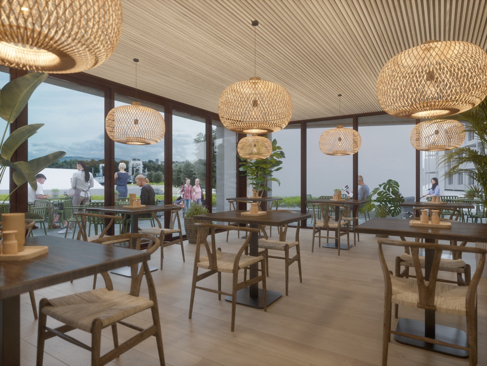 I tillegg får man også tilgang til de andre fellesrommene som nabolagskafèen, treningsrommet og et maritimt delerom. Disse rommene deles med trinn 1. Galleribilde