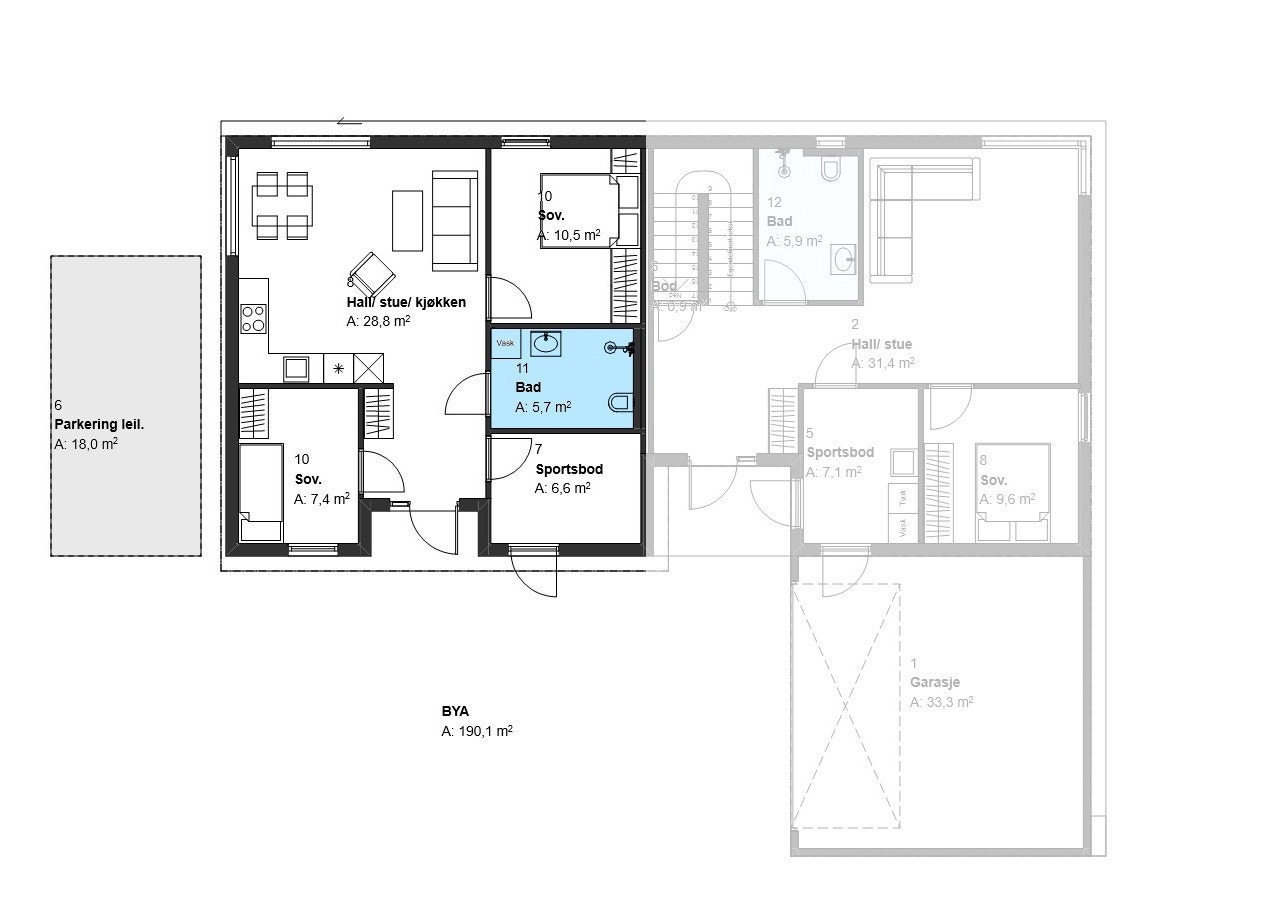 23B - Plantegning Galleribilde