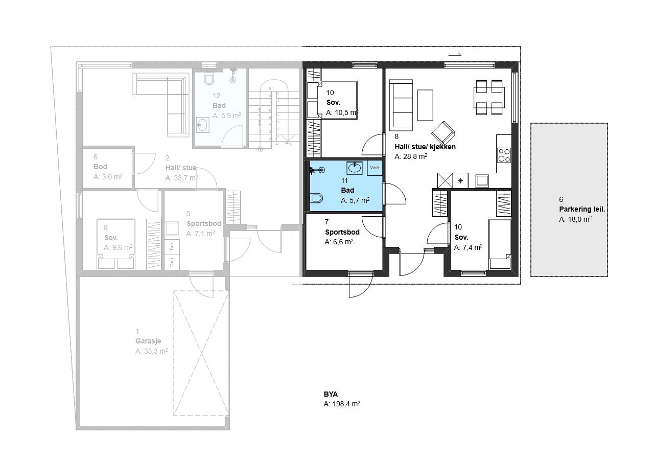 Plantegning 21B Galleribilde