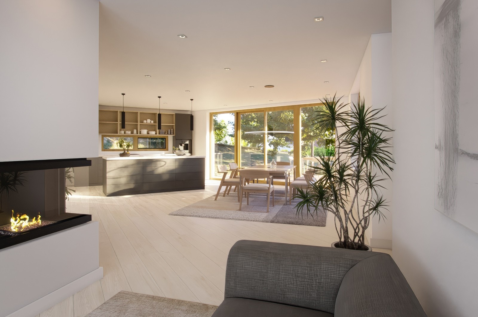 Høy standard. Velvalgt og godt materialvalg. Hus 1. Bildet er en illustrasjon og vil avvike fra faktiske forhold. Galleribilde