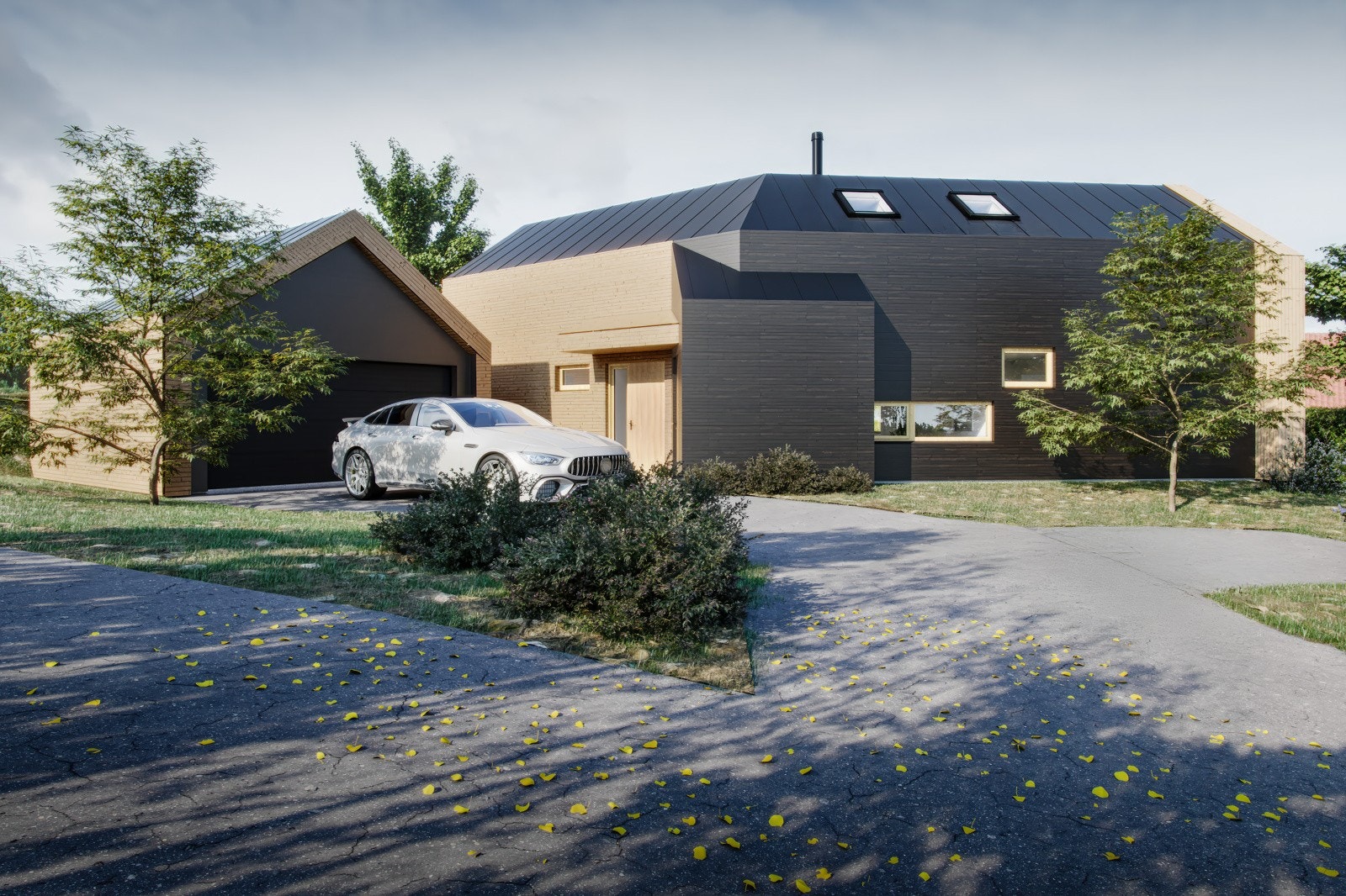 EventyrHagen, Hus 1. Arkitekttegnede eneboliger i Son. Bildet er en illustrasjon og vil avvike fra faktiske forhold. Galleribilde