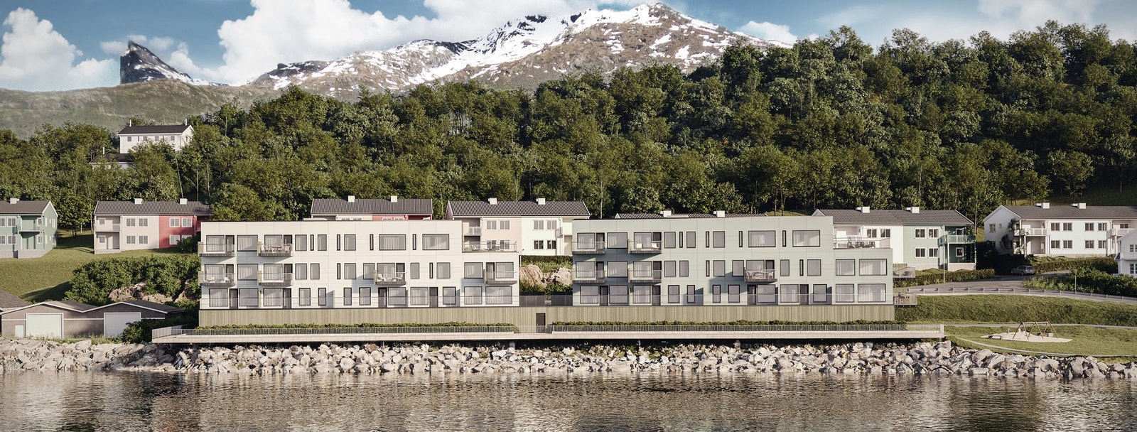 Alle leilighetene får nydelig og uforstyrret utsikt mot havet og gode solforhold. Her har du en unik mulighet til å bo i rolige omgivelser samtidig som det er kort vei til matbutikker, skoler, barnehager og sentrum med kjøpesenter, restauranter og andr... Galleribilde