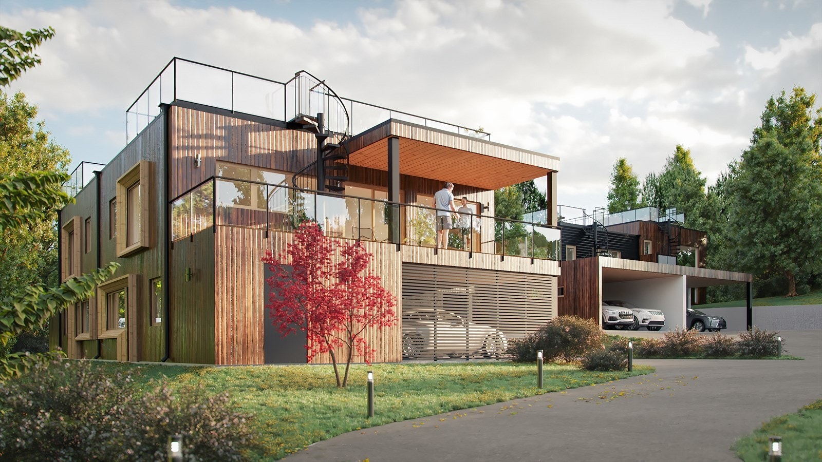 Velkommen til Liahagen! Her presenteres 4 enheter halvpart av tomannsbolig, med en flott kombinasjon av moderne komfort, kvalitet og funksjonalitet. Galleribilde