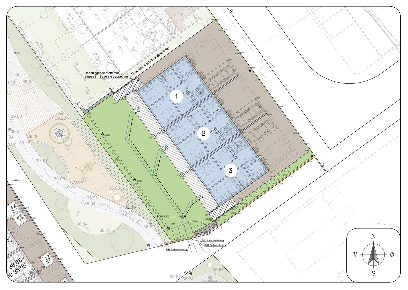 Utvendig trapp på bolig 1 og bolig 3 Galleribilde