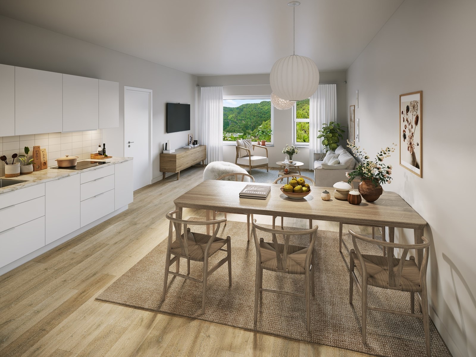 - Leilegheit B32 - Vindauga på illustrasjonen er feil, disse vil gå enda lenger ned mot golvet - Galleribilde