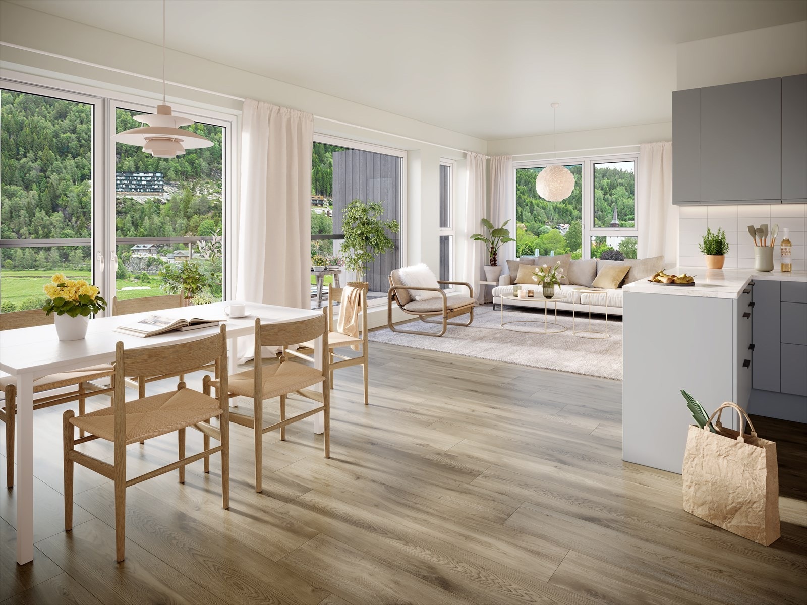 - Stove og kjøkken i leilegheit B52 - Galleribilde