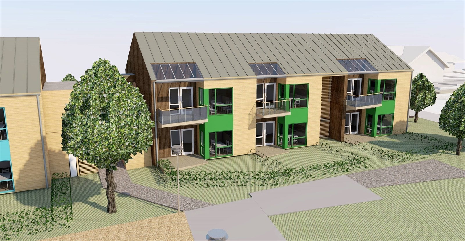 Her kommer 6 nye 2- og 3-roms leilegheiter (illustrasjon - avvik kan forekomme) Galleribilde