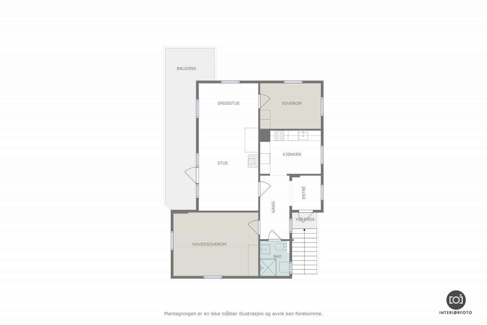 Oversiktsbilde leilighet Galleribilde