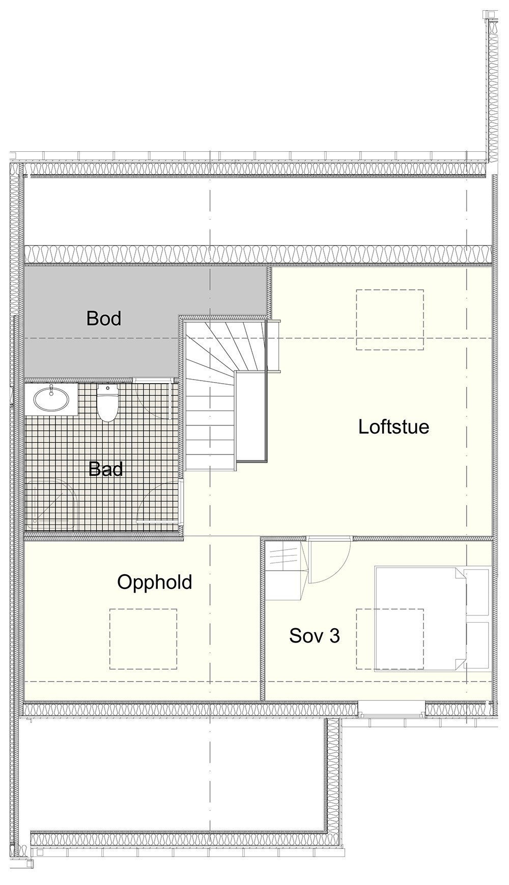Plantegning loft Galleribilde