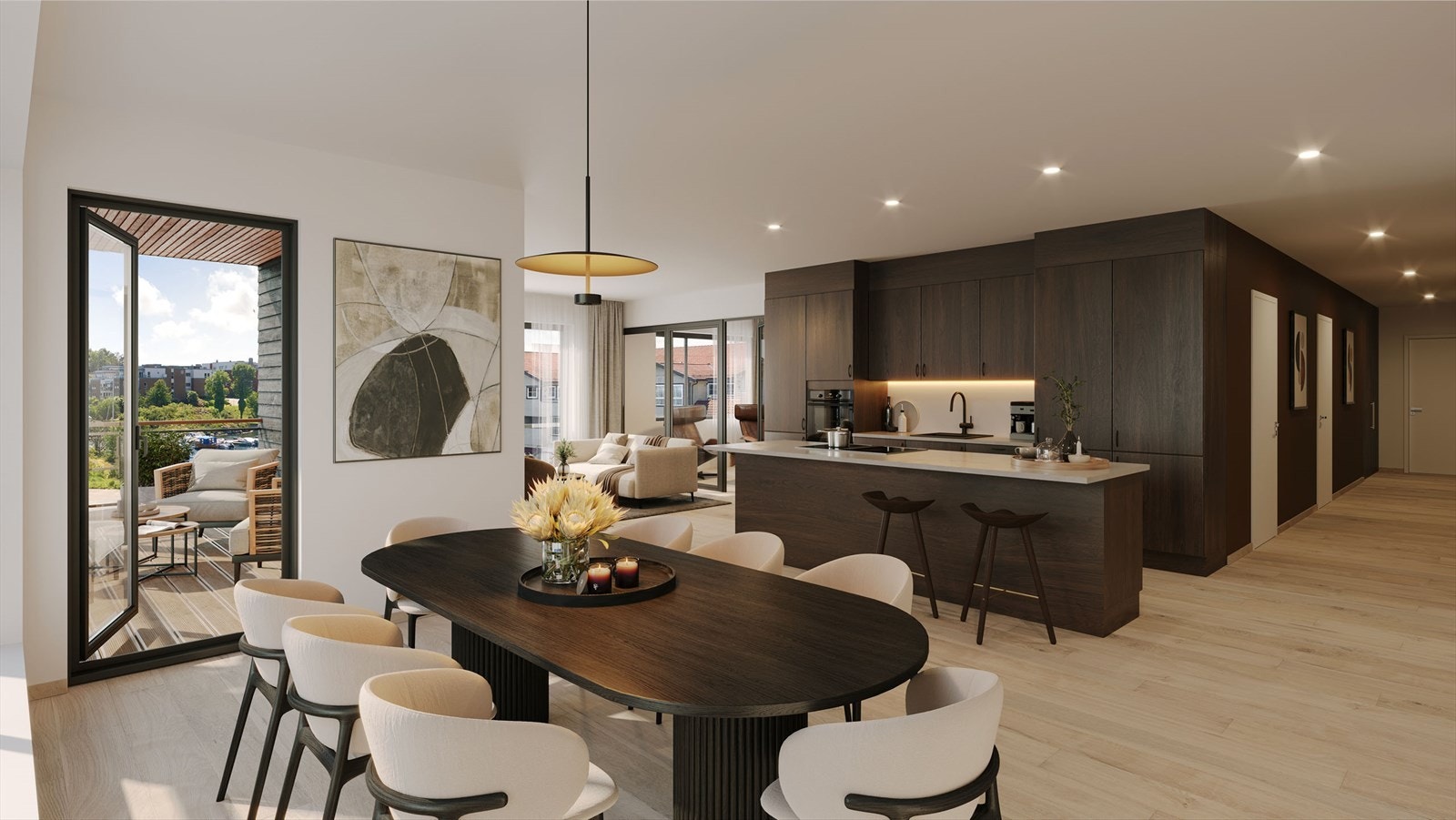 3D-illustrasjon av leilighet C 302 Galleribilde