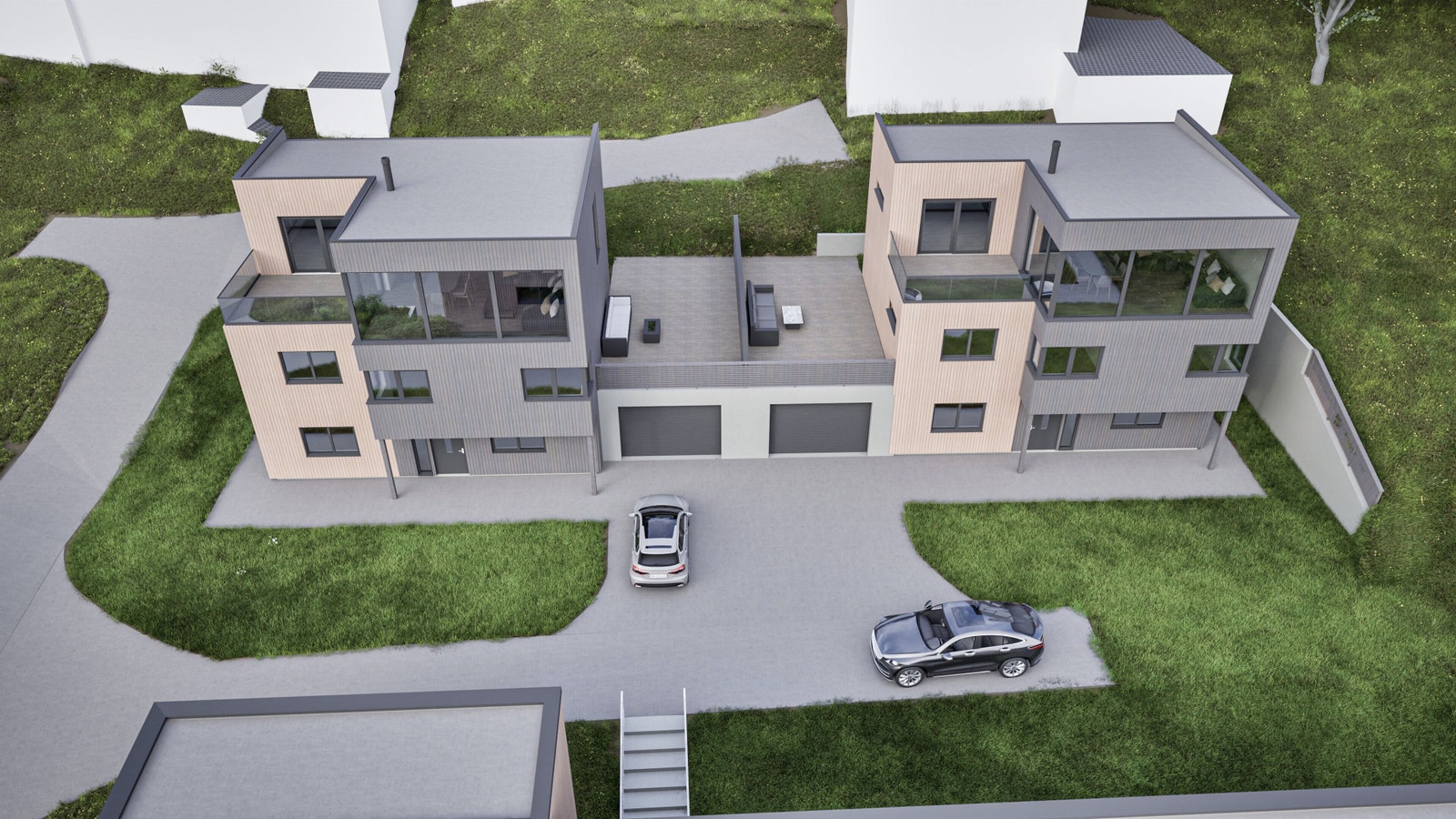 Illustrasjon av fasade Galleribilde