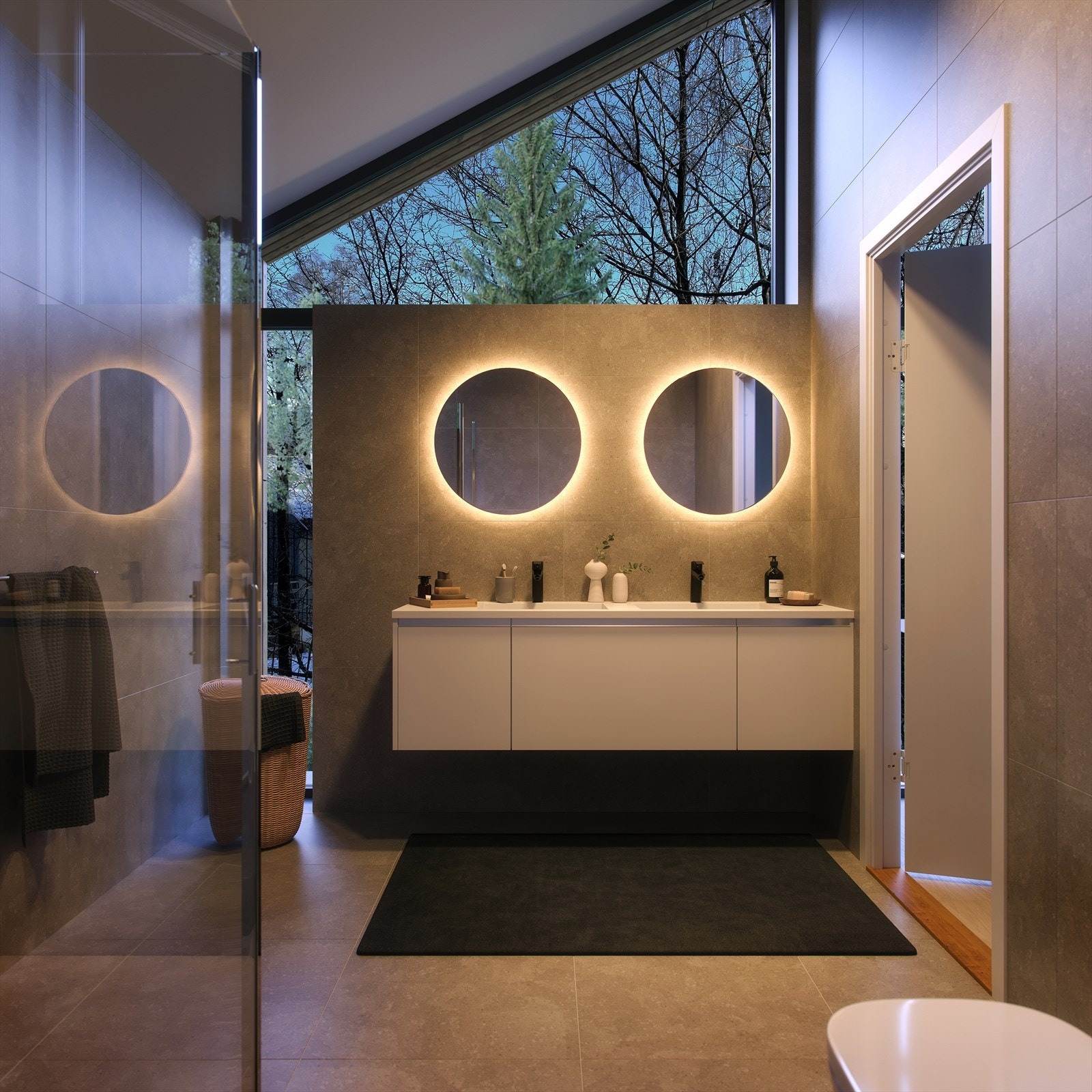 Boligene får delikate, fine bad. Illustrasjon hus A, avvik kan forekomme Galleribilde