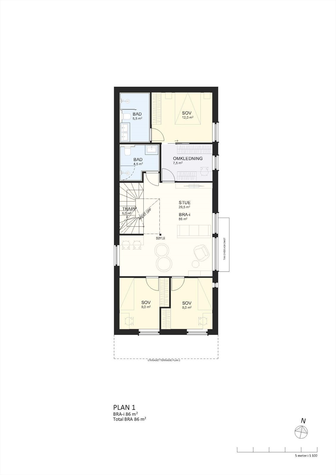 HUS C - Plan 1 Galleribilde