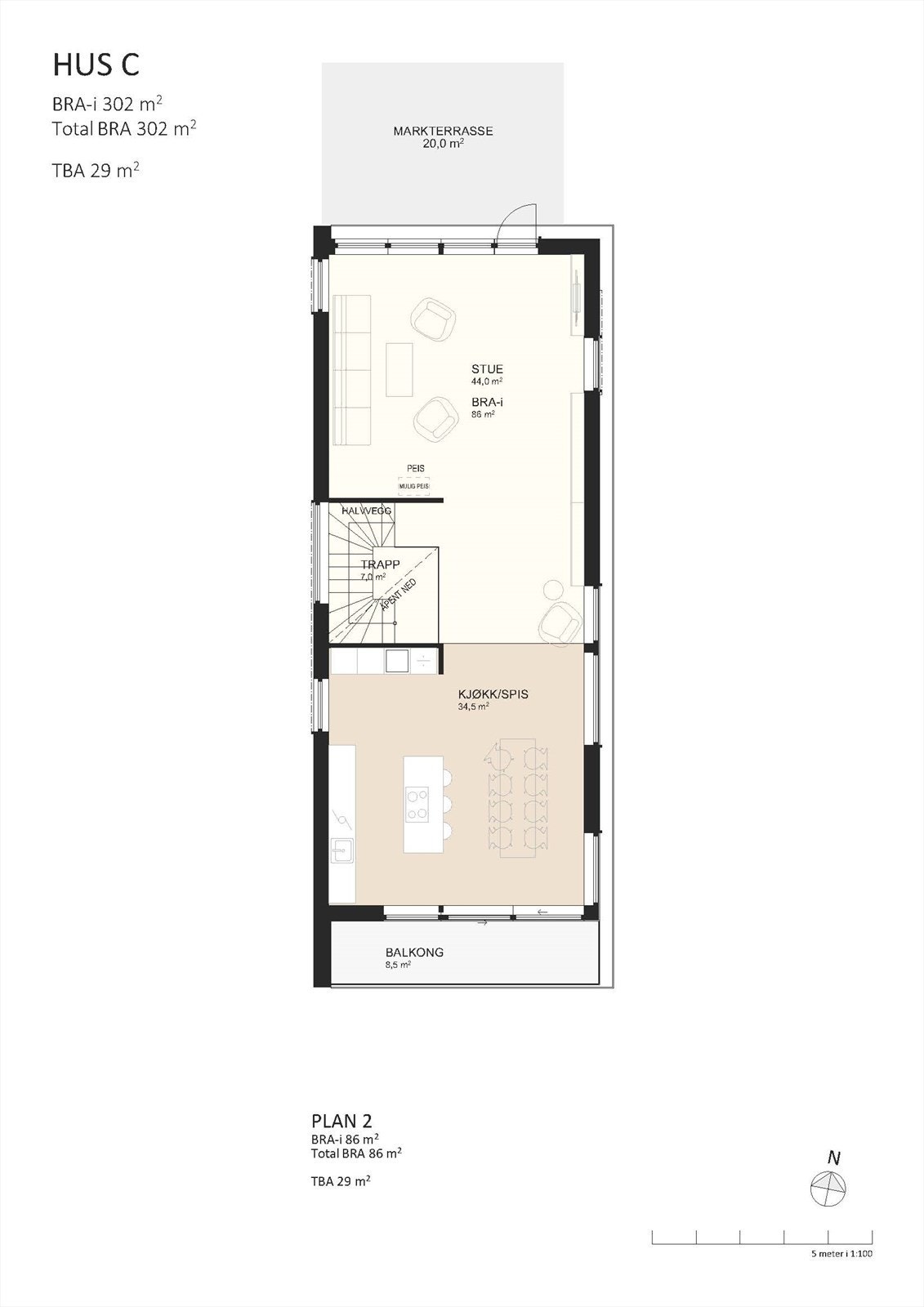 HUS C - Plan 2 Galleribilde