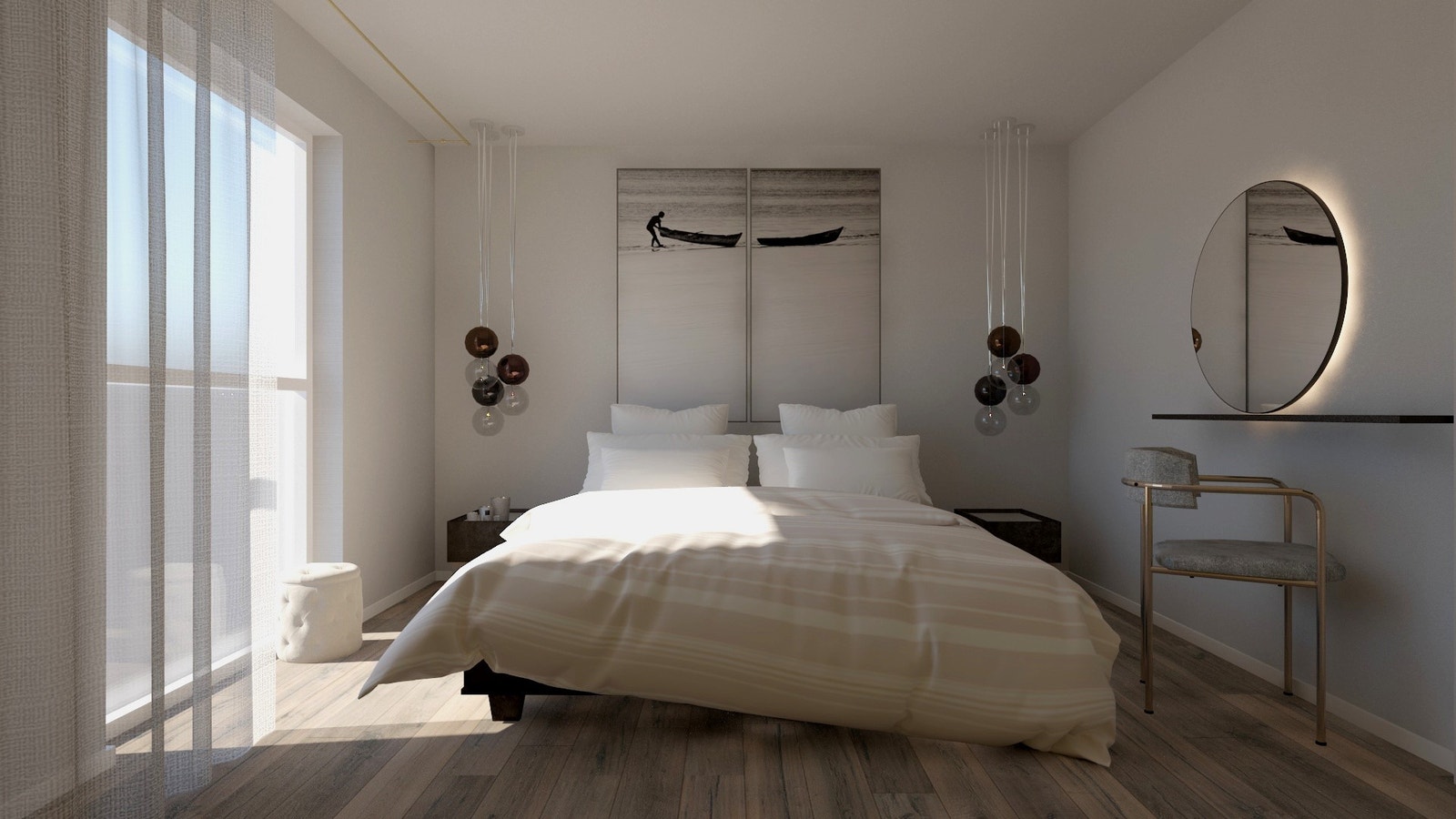 Ilustrasjon soverom Galleribilde