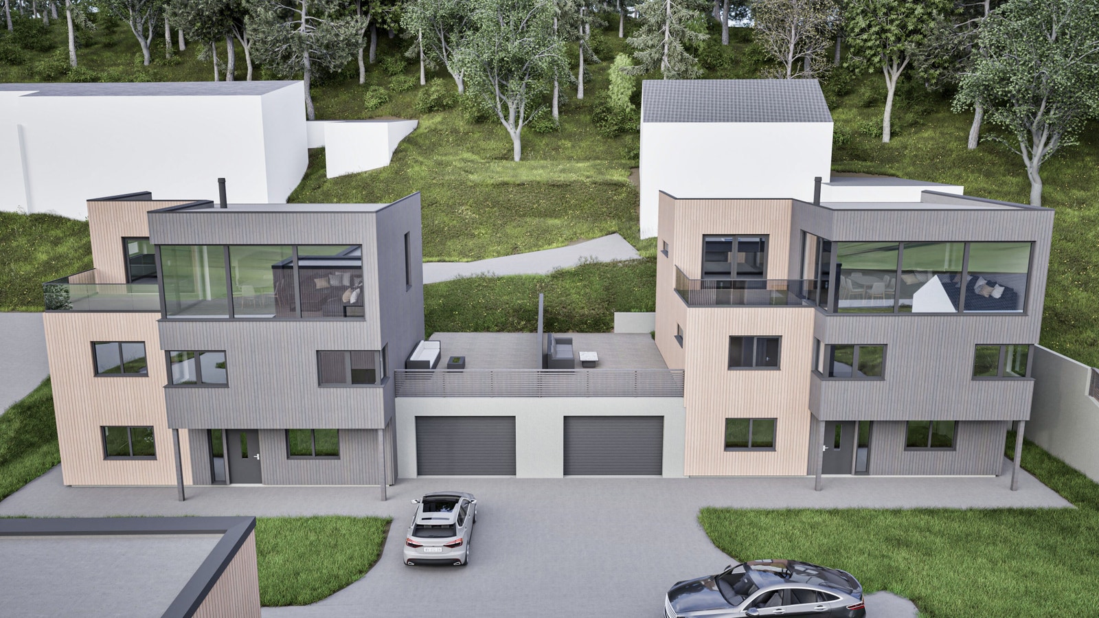 Illustrasjon av fasade Galleribilde