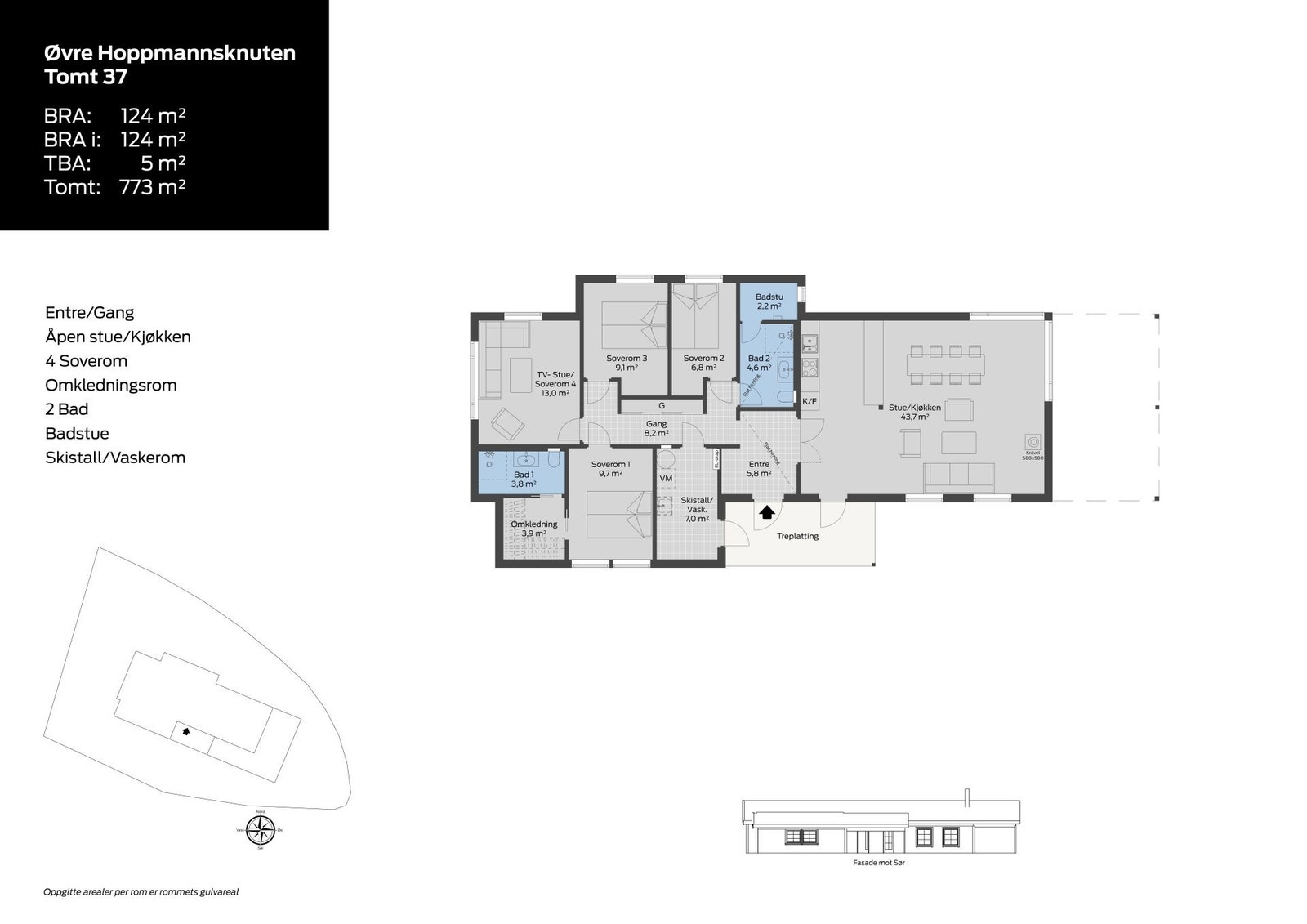 Plantegning tomt 37. Galleribilde