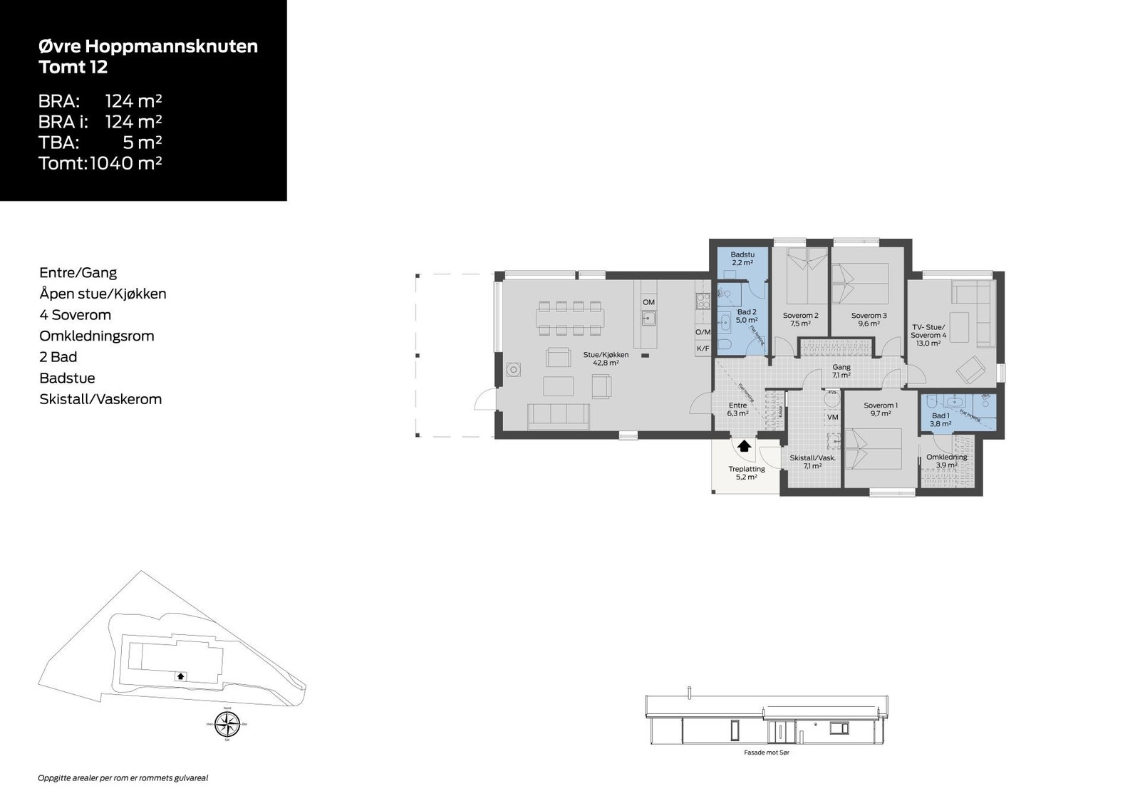 Plantegning tomt 12. Galleribilde