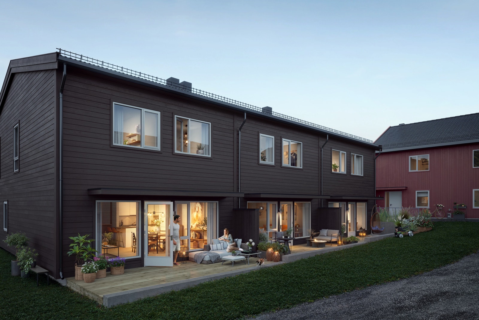 Hestehagen, fasade mot vest Galleribilde