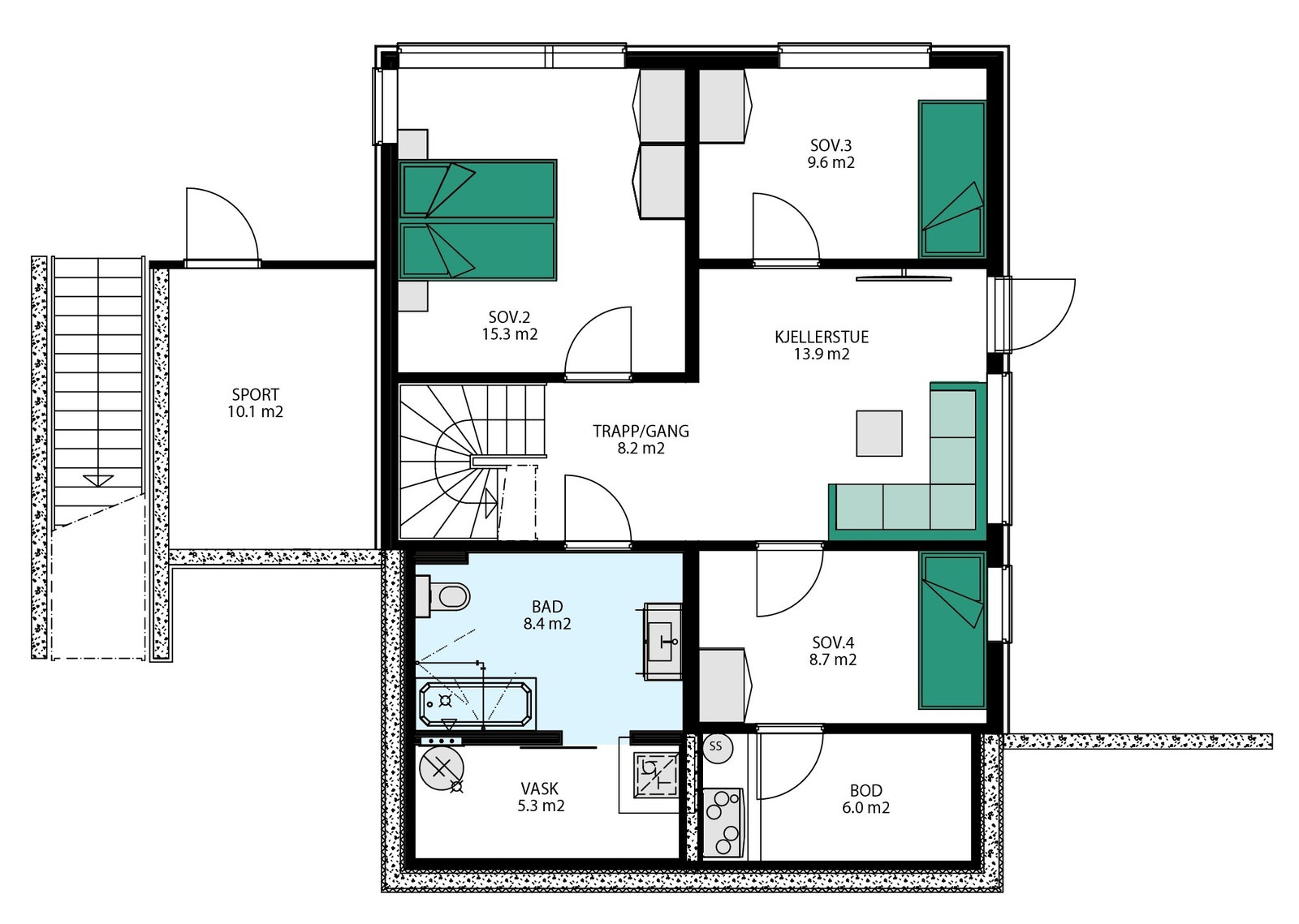 Plan U.etg Galleribilde
