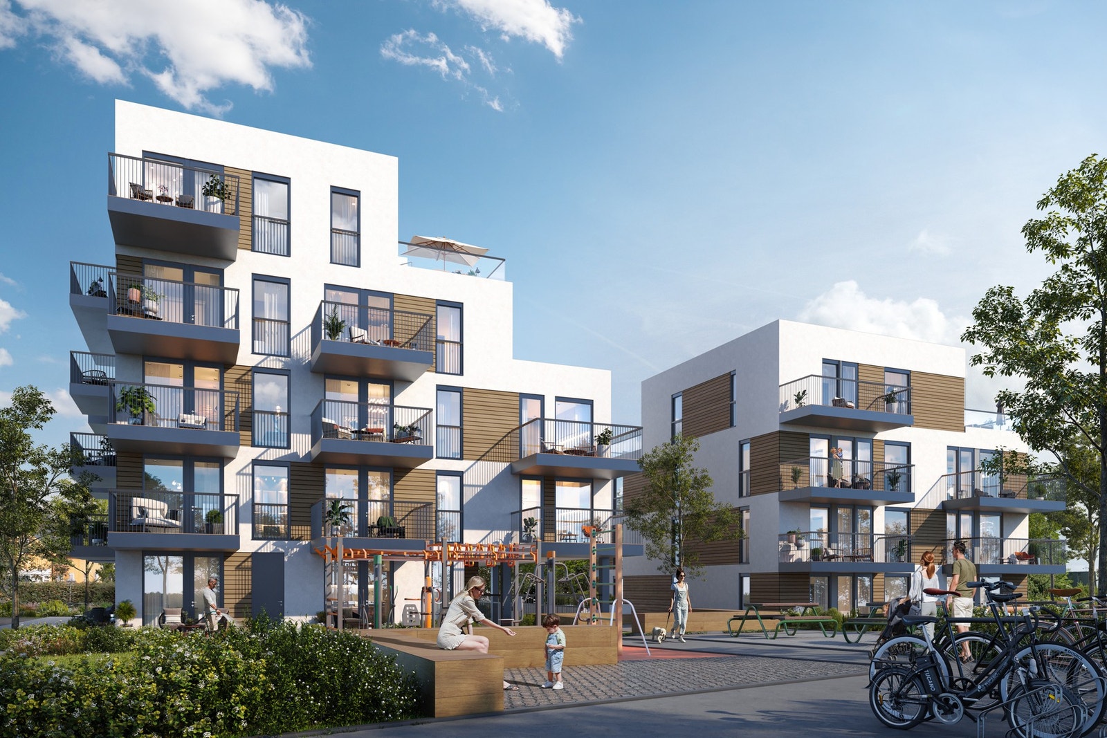 I leilighetene på Lysangen får du kjøkken, bad og andre løsninger av høy kvalitet. Her er det muligheter for å være med å bestemme hvordan du selv ønsker at leiligheten skal se ut! Galleribilde