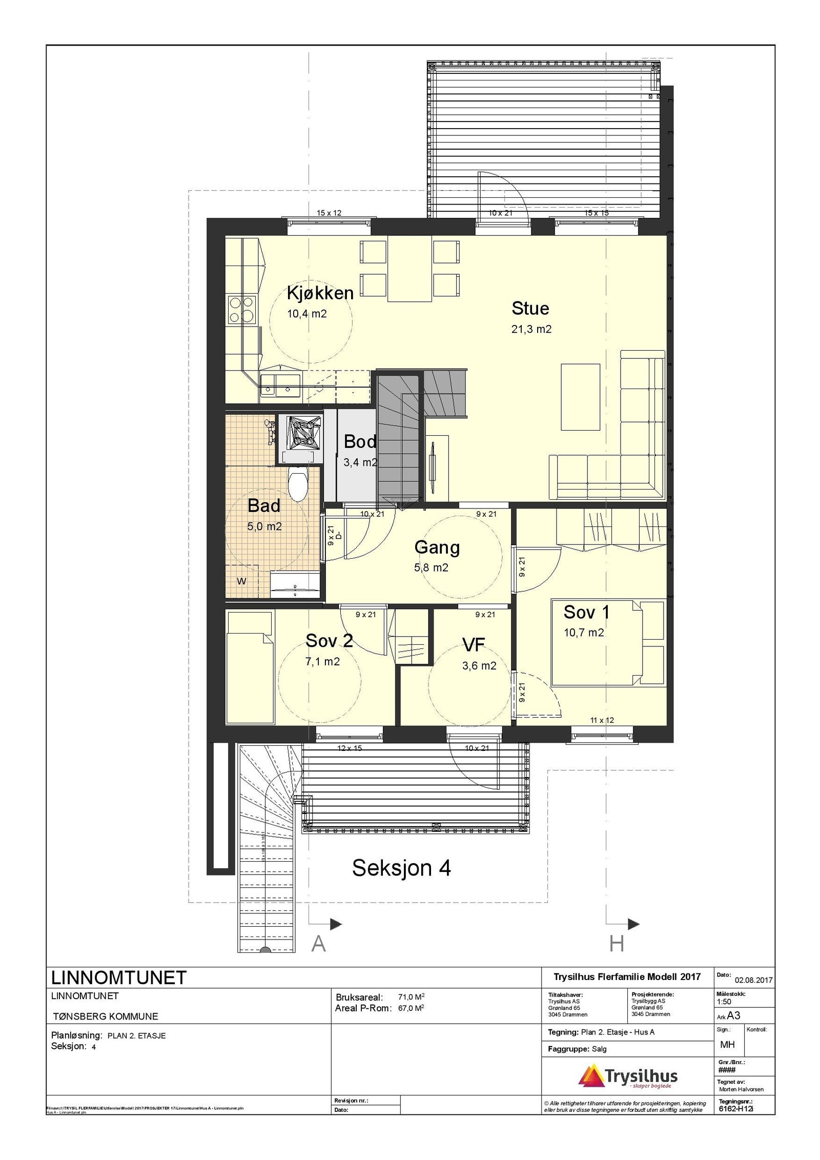 Plantegning hovedetasje Galleribilde
