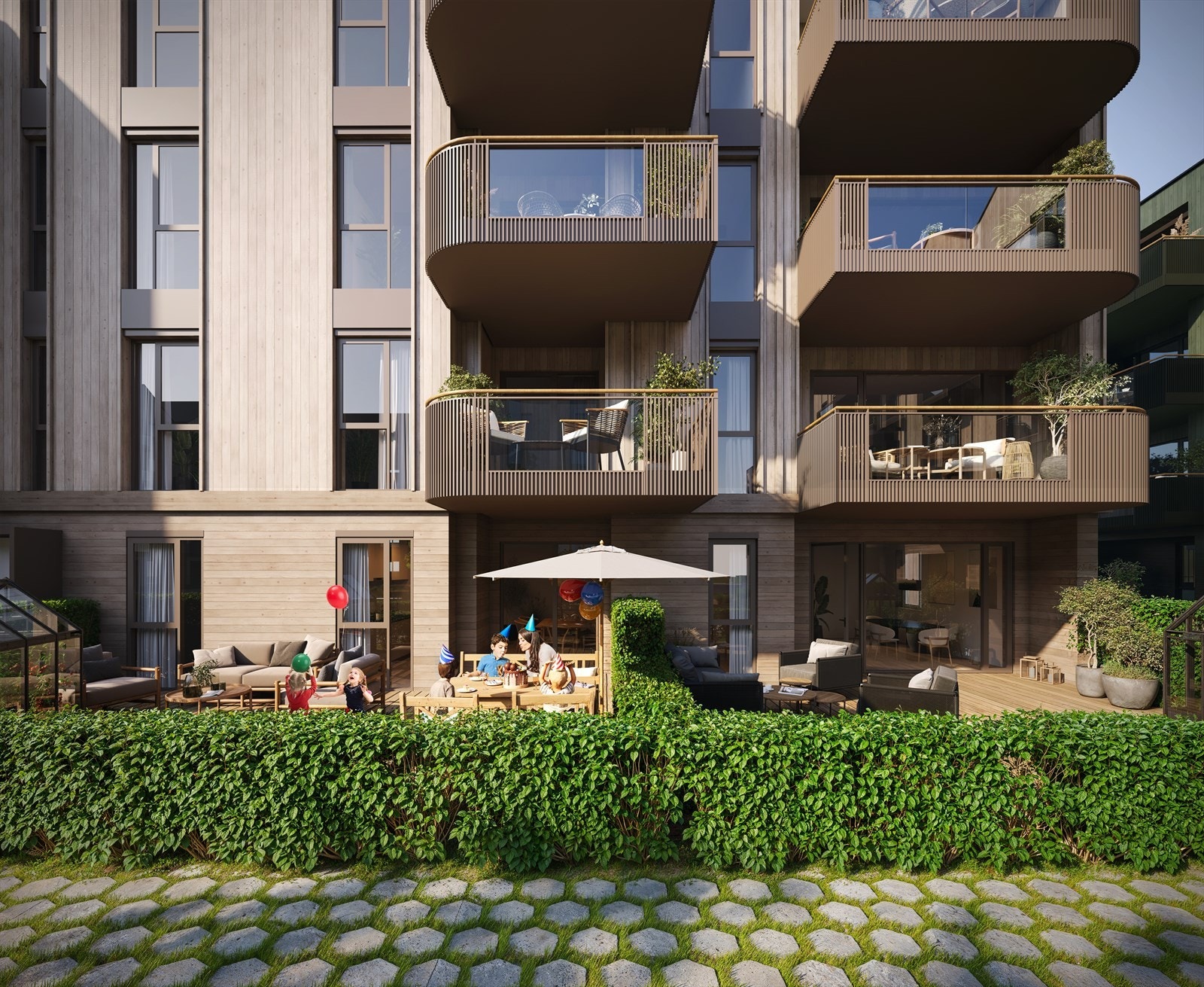 3D illustrasjon Bygg A1 Galleribilde