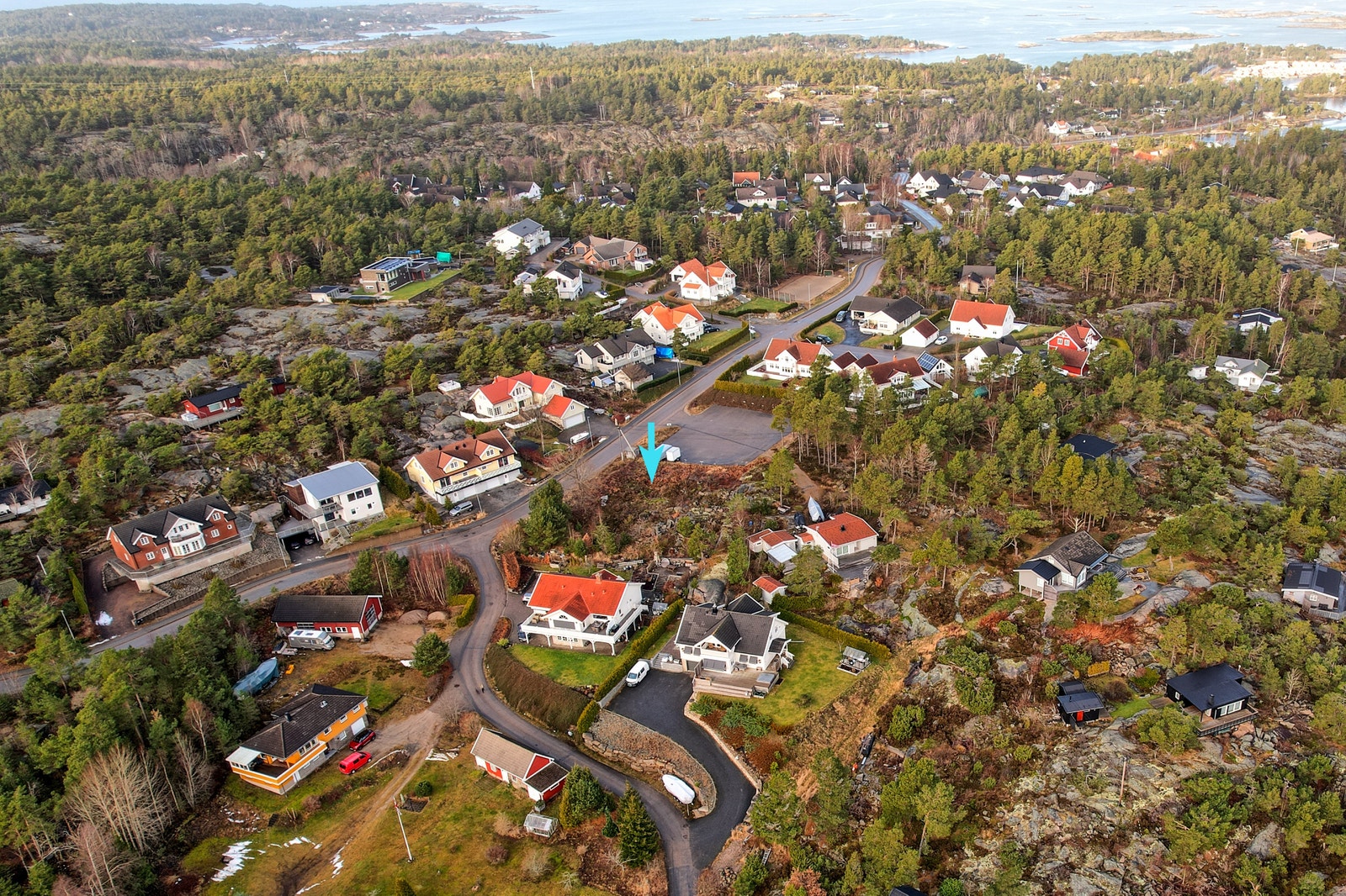 Pila viser tomta Galleribilde