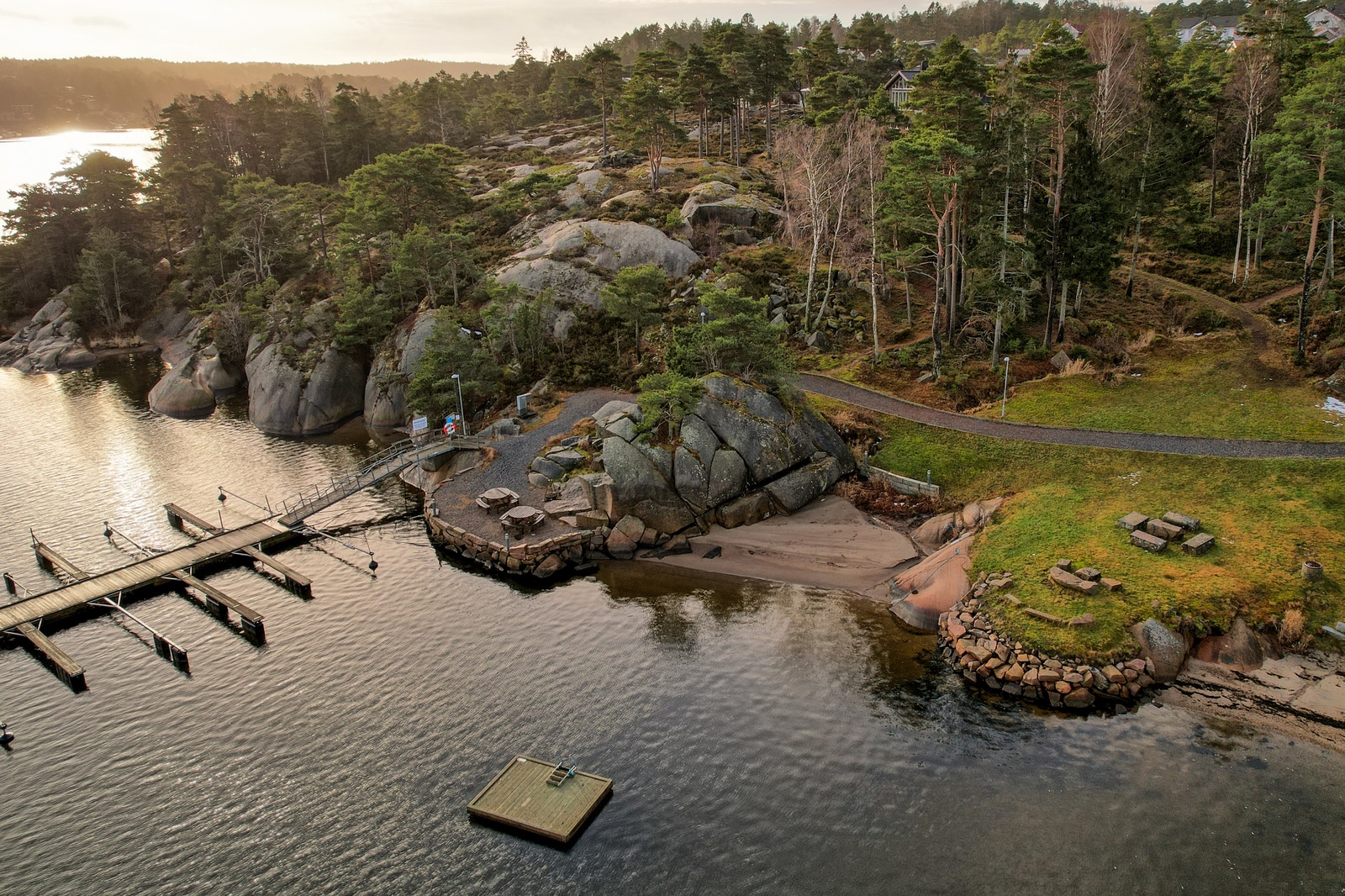 Badestrand og grillsted Galleribilde