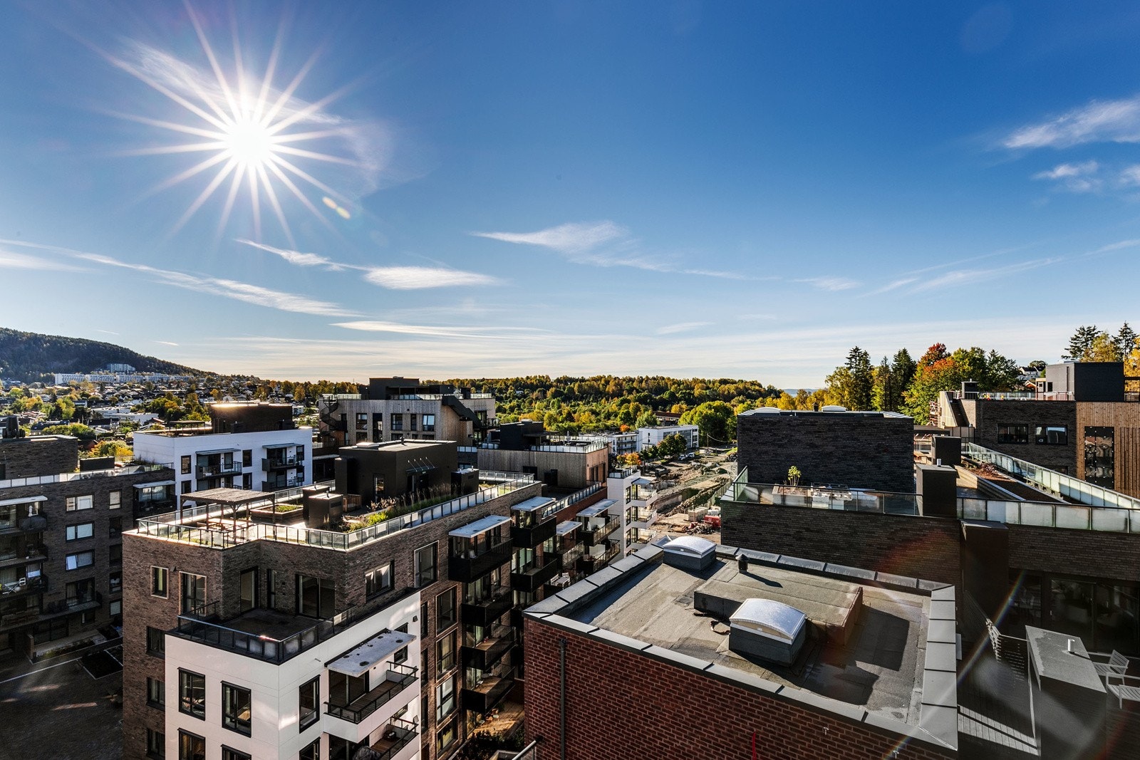 Luftig utsyn her mot syd. Her har man Grefsenkollen til venstre og sentrum i front. Galleribilde