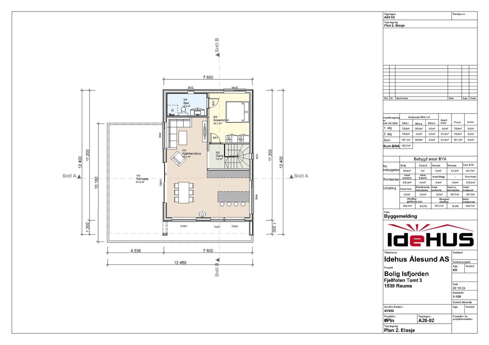 Plantegning 2 etg Galleribilde